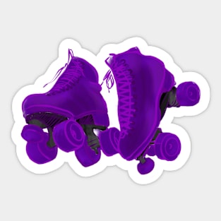 Purple Roller Skates Sticker